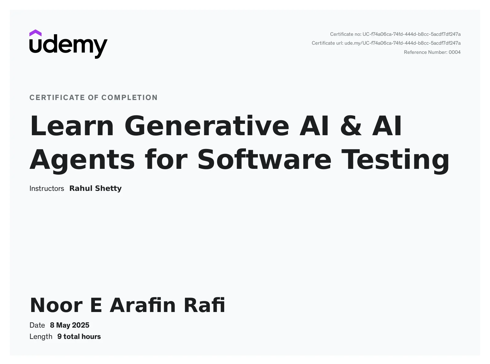 Learn Generative AI & AI Agents for Software Testing — Udemy
